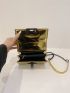 Mini Flap Square Bag Turn Lock Metallic Funky