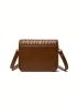 Mini Flap Square Bag Embossed Minimalist