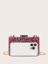 Mini Box Bag Sequin Decor Chain Strap