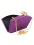 Rhinestone Decor Box Bag