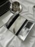 Metallic Silver Long Wallet Credit Card Holder For Daily