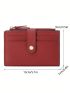 Litchi Embossed Slim Classic Card Holder With Zipper