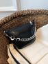 Small Satchel Bag Metal Decor Chain Strap