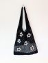 Fashion Hollow Out Design Flower Detail Crochet Bag Holiday Leisure Medium