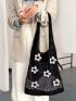 Fashion Hollow Out Design Flower Detail Crochet Bag Holiday Leisure Medium