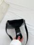 Mini Hobo Bag Artificial Patent Leather