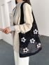 Fashion Hollow Out Design Flower Detail Crochet Bag Holiday Leisure Medium