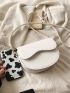 Mini Saddle Bag Flap White PU