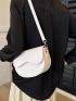 Mini Saddle Bag Flap White PU