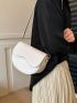 Mini Saddle Bag Flap White PU