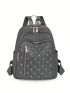 Medium Fashion Backpack Studded Decor