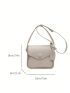 Mini Square Bag Solid Color Letter Embossed Detail