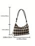 Medium Hobo Bag Argyle Pattern