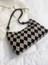 Medium Hobo Bag Argyle Pattern