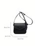 Mini Square Bag Solid Color Letter Embossed Detail