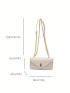 Mini Square Bag Embossed Detail Flap PU