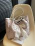 Medium Tote Bag Bow Decor Double Handle