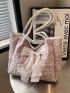 Medium Tote Bag Bow Decor Double Handle