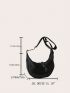 Large Capacity Hobo Bag Solid Color