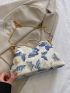 Medium Square Bag Butterfly Pattern Chain Strap