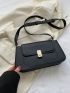 Twist Lock Square Bag PU Black