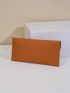 PU Long Wallet Orange Minimalist