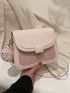 Two Tone Square Bag Mini Flap With Bag Charm