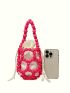 Beaded Satchel Bag With Inner Pouch