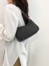 Minimalist Hobo Bag Small Zipper Black