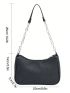 Minimalist Hobo Bag Small Zipper Black