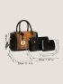 3pcs Bag Set Tote Clutch Bag Card Holder, Best Work Bag For Women