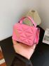 Quilted Square Bag Mini Flap Pink