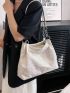 PU Shoulder Tote Bag Sequin