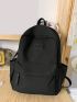 Medium Classic Backpack Black With Bag Charm For School