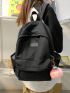 Medium Classic Backpack Black With Bag Charm For School