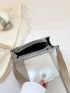 Small Square Bag Silver Chain Strap Flap