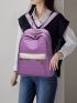 Medium Classic Backpack Geometric Pattern Colorblock