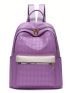 Medium Classic Backpack Geometric Pattern Colorblock