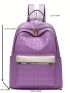 Medium Classic Backpack Geometric Pattern Colorblock