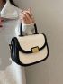 Mini Saddle Bag Contrast Binding PU