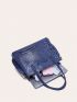 Crocodile Embossed Square Bag Double Handle For Daily