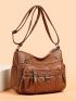 Medium Hobo Bag Quilted Adjustable Strap For Daily