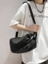 Mini Classic Backpack Black Zipper Front For Daily