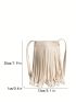 Mini Novelty Bag Fringe Detail Adjustable Strap For Daily