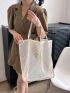 Mesh Design Shopper Bag Casual