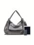 PU Hobo Bag Crocodile Embossed