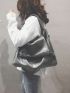 PU Hobo Bag Crocodile Embossed