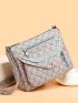 Geometric Pattern Square Bag Braided Detail