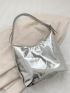 Metallic Hobo Bag Funky Silver