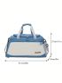 Two Tone Travel Bag Double Handle Large Capacity